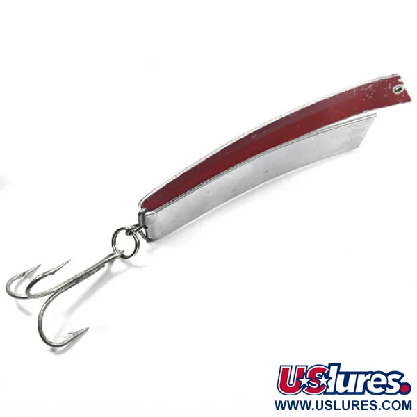Vintage  South Bend Super-Duper 516, 2/3oz Nickel / Red fishing spoon #0864