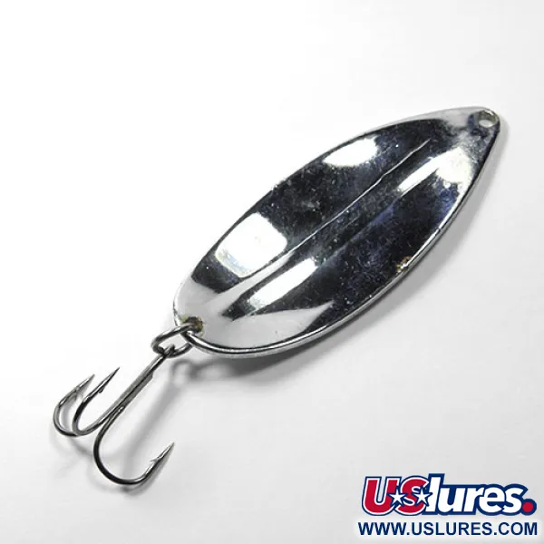 Vintage  TODDCO Main liner, 3/4oz Nickel / Green fishing spoon #0865