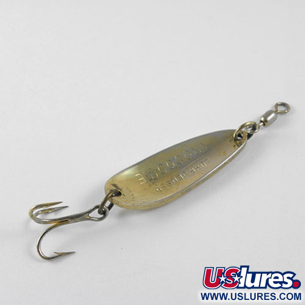 Vintage  Luhr Jensen Krocodile , 1/3oz Gold fishing spoon #0870