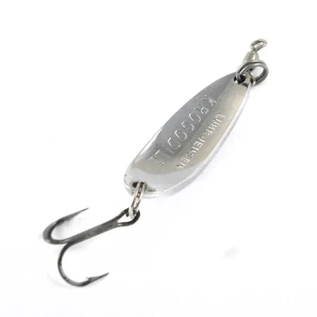 Vintage Luhr Jensen Krocodile, 1/3oz Nickel / Blue fishing spoon #0872