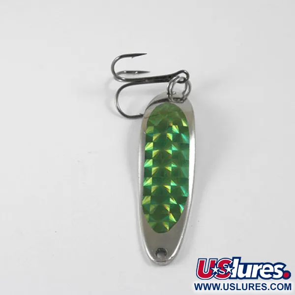 Vintage  Eppinger Dardevle Cop-E-Cat 7300, 1/3oz Nickel / Green fishing spoon #0874