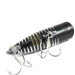 Vintage   Popper Heddon Chugger Spook, 1/2oz Black / White / Red fishing lure #0875