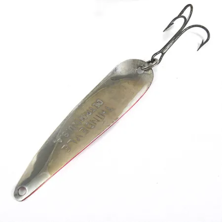 Vintage Eppinger Dardevle ThinDevle, 2/5oz Red / White / Nickel fishing spoon #0876