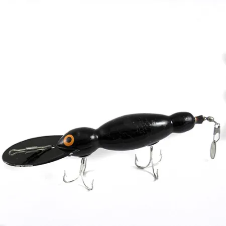 Vintage Bomber Water Dog, 1/2oz Black fishing lure #0878