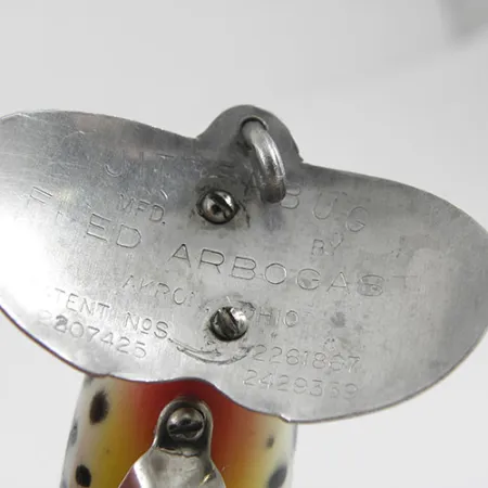 Vintage Fred Arbogast Jitterbug, 1/3oz Tiger fishing lure #0880