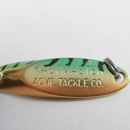 Vintage Acme Kastmaster , 1/8oz Fire Tiger fishing spoon #0882