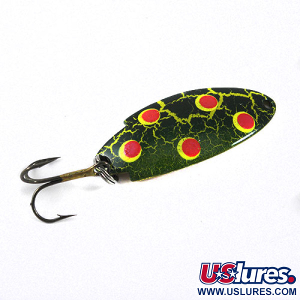Vintage   Thomas Buoyant, 3/16oz Green / Red / Yellow(Frog) fishing spoon #0886