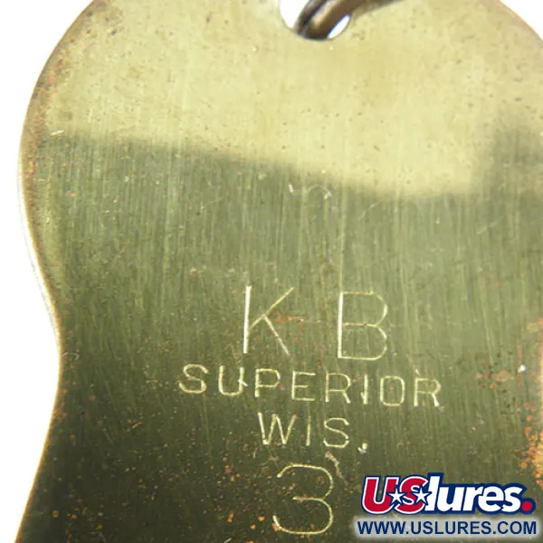 Vintage  K-B Bait K-B Spoon , 1oz Brass fishing spoon #0891