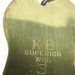 Vintage  K-B Bait K-B Spoon , 1oz Brass fishing spoon #0891