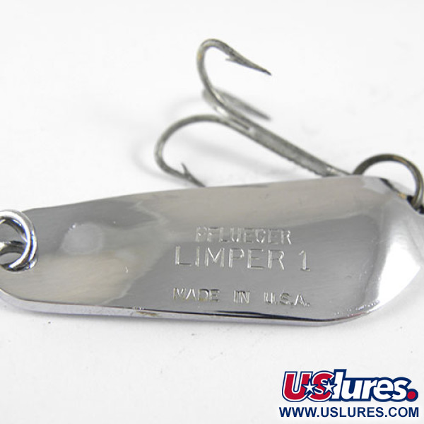 Vintage Pflueger Limper #1, 1/4oz Nickel fishing spoon #0898