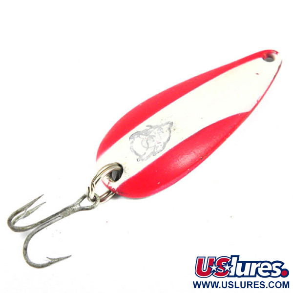 Vintage  Eppinger Dardevle Spinnie, 1/3oz Red / White / Nickel fishing spoon #0909