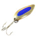 Vintage   Luhr Jensen Little Jewel, 3/4oz Brass / Blue fishing spoon #0910