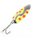Vintage  Kushner Tackle Kush Spoon, 1/3oz Yellow / Red / Nickel fishing spoon #0911