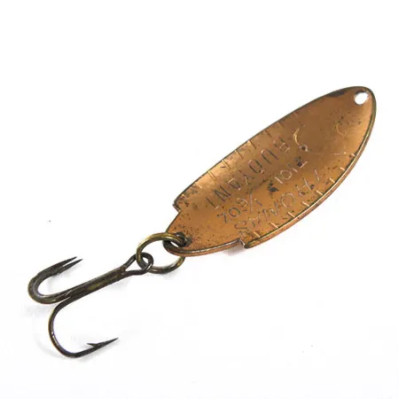 Vintage Thomas Buoyant, 3/16oz Bronze (Brass) / Red / Yellow fishing spoon #0916