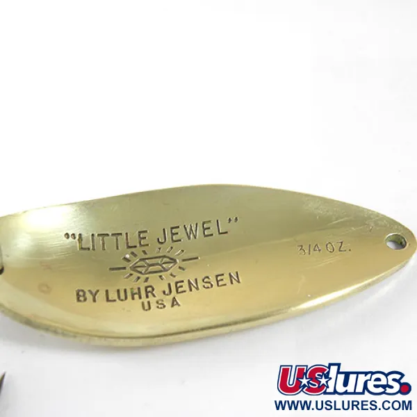 Vintage  Luhr Jensen Little Jewel, 3/4oz Brass fishing spoon #0918