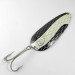 Vintage  Eppinger Dardevle Huskie Junior, 2oz Black / White / Nickel fishing spoon #0919