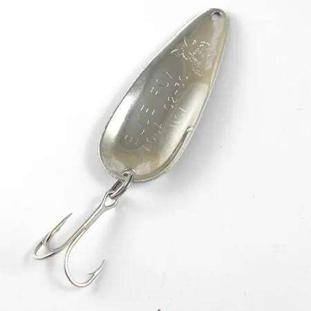 Vintage Blue Fox Strobe Aqua Spoon, 1/3oz White / Black fishing spoon #0921