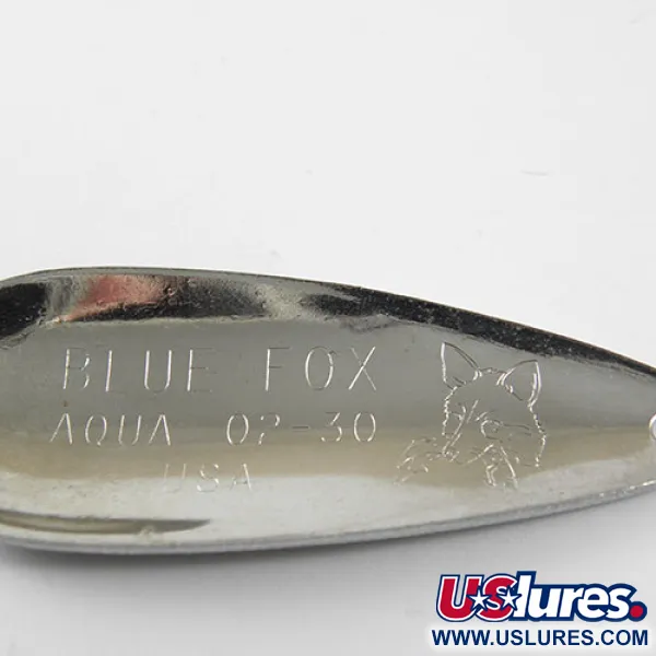 Vintage   Blue Fox Strobe Aqua Spoon, 1/3oz White / Black fishing spoon #0921