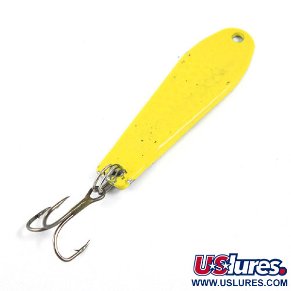 Vintage  Unknown Jig Lure, 1/2oz Yellow / Green fishing spoon #0938