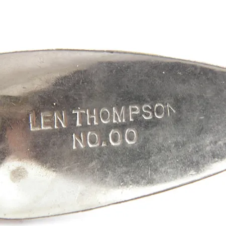 Vintage Len Thompson #00, 1/2oz Nickel fishing spoon #0943