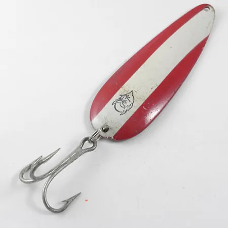 Vintage Eppinger Dardevle, 1oz Red / White / Nickel fishing spoon #0969
