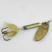 Vintage  Yakima Bait Worden’s Original Rooster Tail, 1/4oz Gray / Yellow / Brass spinning lure #0983