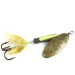 Vintage  Yakima Bait Worden’s Original Rooster Tail, 1/4oz Gray / Yellow / Brass spinning lure #0983