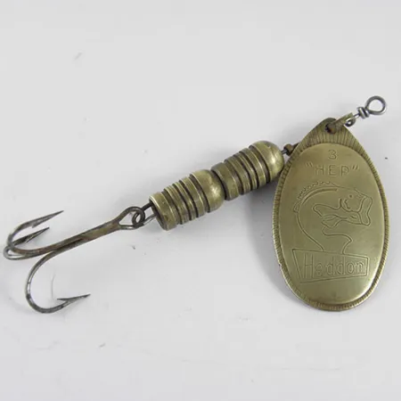 Vintage Heddon HEP 3, 1/4oz Brass spinning lure #0991