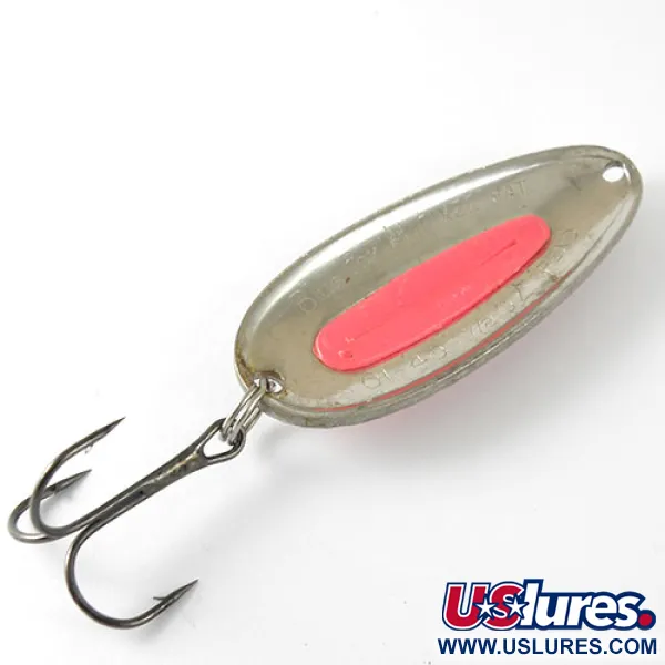 Vintage   Blue Fox Pixee , 3/4oz Nickel / Red fishing spoon #1004