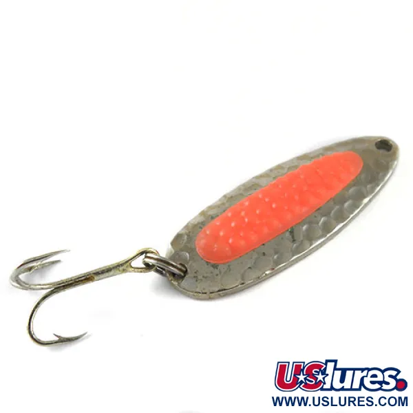 Vintage   Blue Fox Pixee , 1/4oz Nickel / Orange fishing spoon #1006
