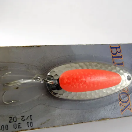 Blue Fox Pixee , 1/2oz Nickel / Orange fishing spoon #1008
