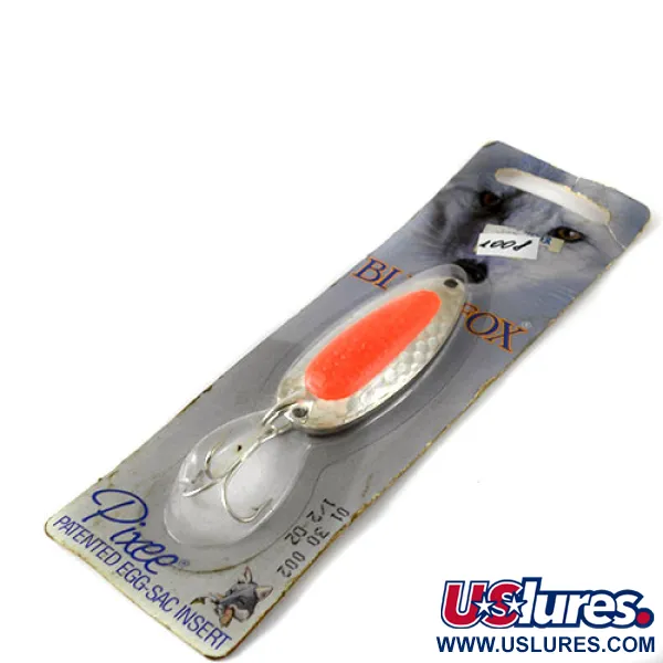   Blue Fox Pixee , 1/2oz Nickel / Orange fishing spoon #1008