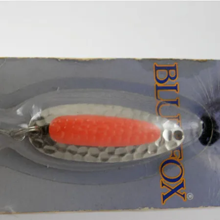 Blue Fox Pixee, 1/4oz Nickel / Orange fishing spoon #1009