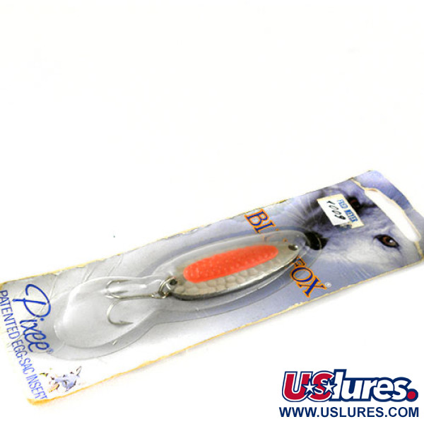   Blue Fox Pixee, 1/4oz Nickel / Orange fishing spoon #1009
