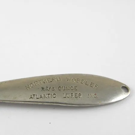 Vintage Atlantic Lures Northern Wobbler, 3/16oz Nickel fishing spoon #1011