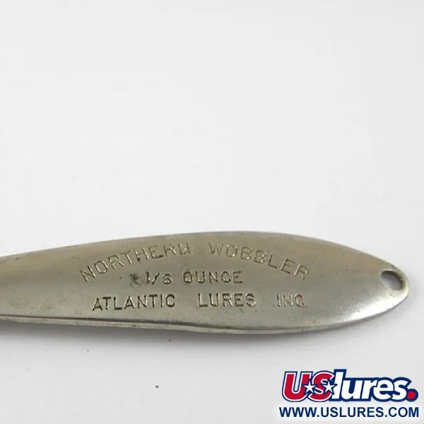 Vintage Atlantic Lures Northern Wobbler, 3/16oz Nickel fishing spoon #1011