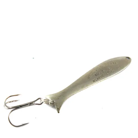 Vintage Atlantic Lures Northern Wobbler, 3/16oz Nickel fishing spoon #1011