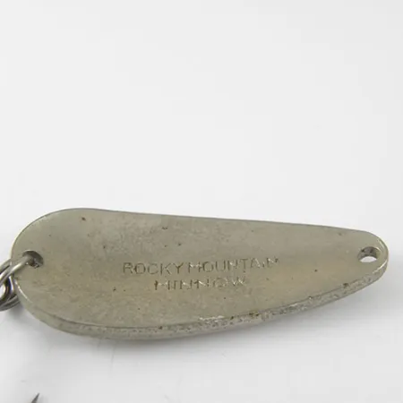 Vintage Rocky Mountain minnow, 1/3oz Nickel / Blue fishing spoon #1012