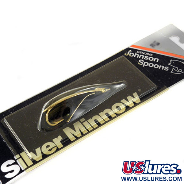   Weedless Johnson Silver Minnow, 3/16oz Gold fishing spoon #1017