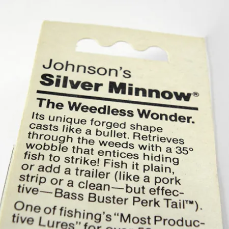 Weedless Johnson Silver Minnow, 3/16oz Gold fishing spoon #1017