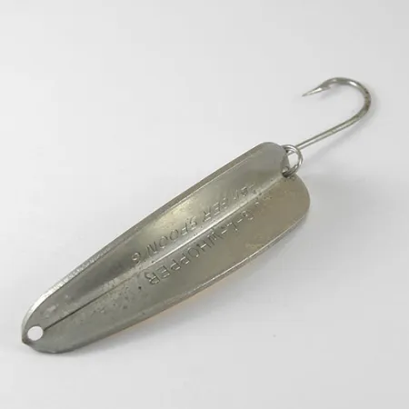 Vintage HT Enterprises Jig-A-whooper Hawgler spoon #6, 3/4oz Silver / Hologram fishing spoon #1019