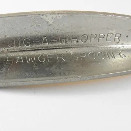 Vintage HT Enterprises Jig-A-whooper Hawgler spoon #6, 3/4oz Silver / Hologram fishing spoon #1019