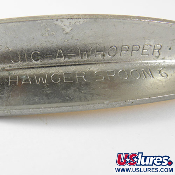 Vintage  HT Enterprises Jig-A-whooper Hawgler spoon #6, 3/4oz Silver / Hologram fishing spoon #1019