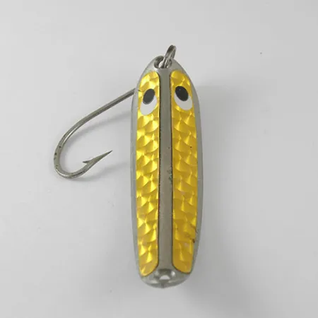 Vintage HT Enterprises Jig-A-whooper Hawgler spoon #6, 3/4oz Silver / Hologram fishing spoon #1019