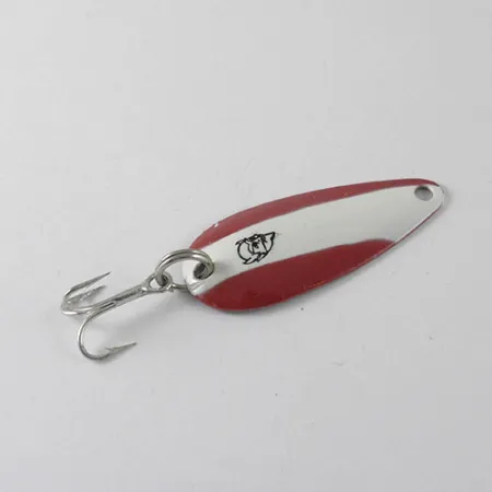 Vintage Eppinger Dardevle Midget Trout, 3/32oz Red / White / Nickel fishing spoon #1027