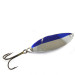 Vintage  Happiness Is bait HI spoon, 1/2oz Nickel / Blue fishing spoon #1029