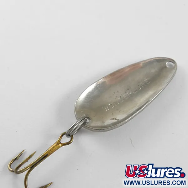 Vintage  Acme Wonderlure, 1/4oz Hammered Nickel fishing spoon #1042
