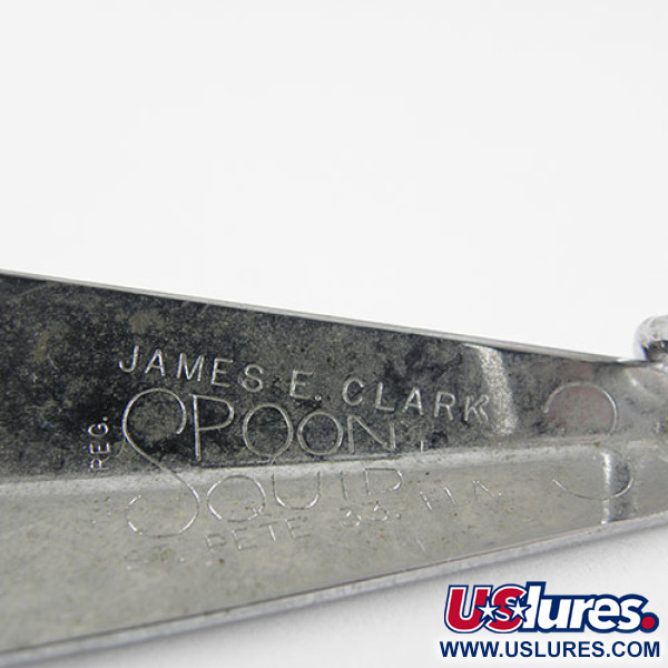 Vintage  James E. Clark  Clark Spoon, 1/2oz Nickel fishing spoon #1051