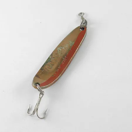 Vintage Weber Kobbler, 1/4oz Red / White / Nickel fishing spoon #1052