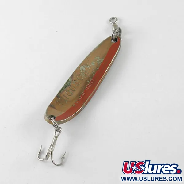 Vintage  Weber Kobbler, 1/4oz Red / White / Nickel fishing spoon #1052